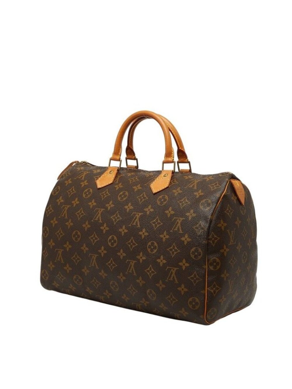 Louis Vuitton Monogram Speedy 35 Boston Bag Brown - Picture 2 of 10